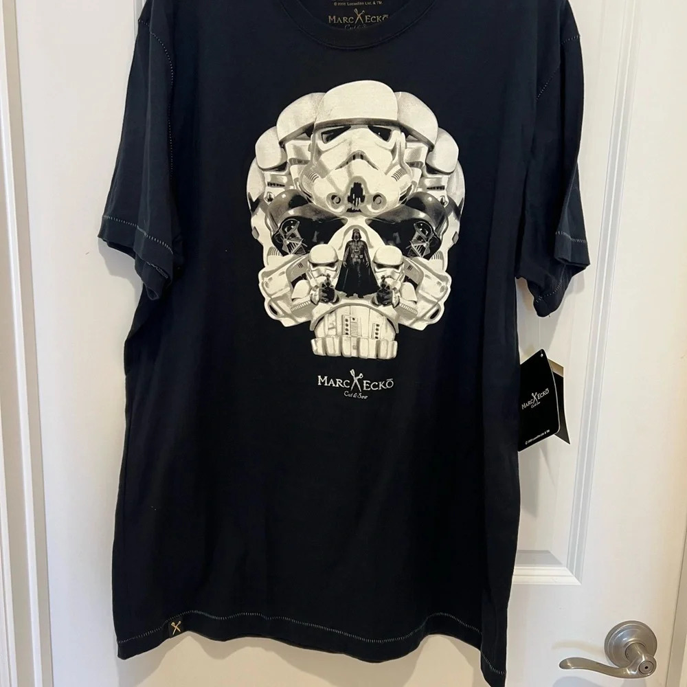 Rare Star Wars Collection Darth Trooper Skull Marc Ecko Cut & Sew cotton tee NWT